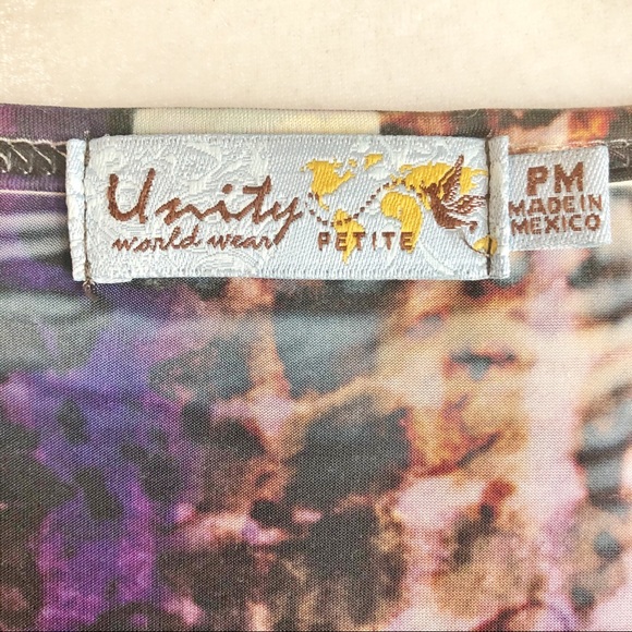 Unity World Wear Tie Dye Animal Print Tunic Top MP - Picture 4 of 13